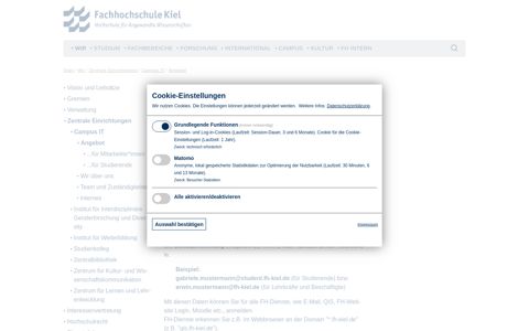 Konto- und Identitätsmanagement | Fachhochschule Kiel