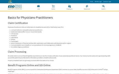 Basics for Physicians-Practitioners - EDd - CA.gov