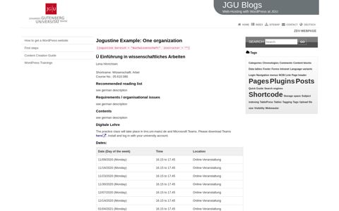 Jogustine Example: One organization | Web-Hosting with ...