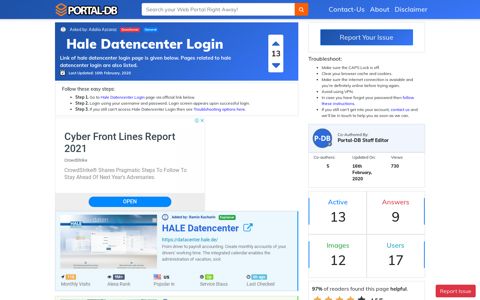Hale Datencenter Login - Portal-DB.live