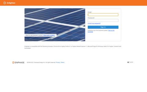 Enphase Energy - Enlighten | Sign in to Enlighten