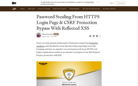 Password stealing from HTTPS login page and CSRF ...