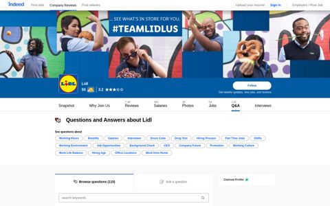 Questions and Answers about Working at Lidl | Indeed.com