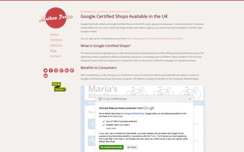 Google Certified Shops Available in the UK | Mathew Porter