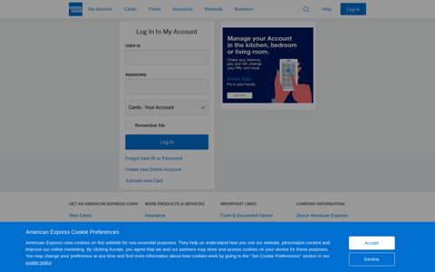 Log In to My Account | American Express UK