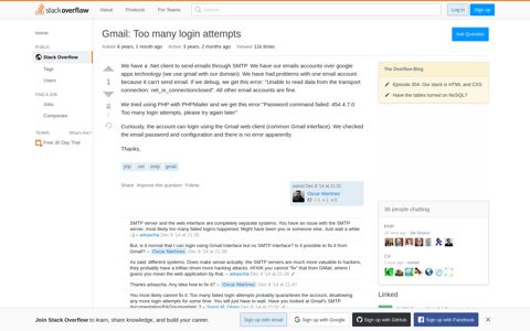 Gmail: Too many login attempts - Stack Overflow
