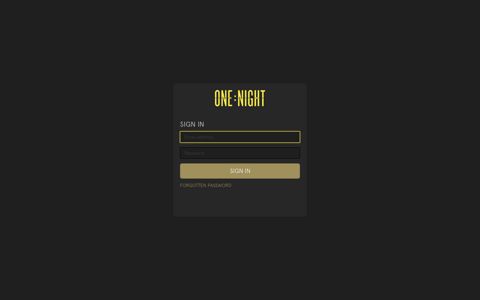One Night Admin