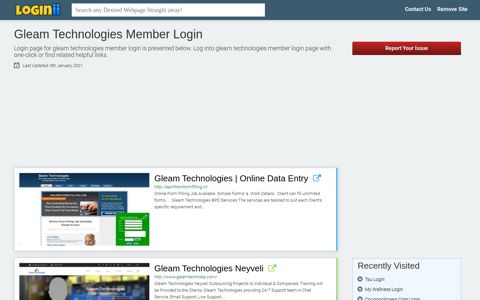 Gleam Technologies Member Login - Loginii.com