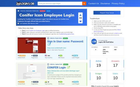 Conifer Icon Employee Login - Logins-DB
