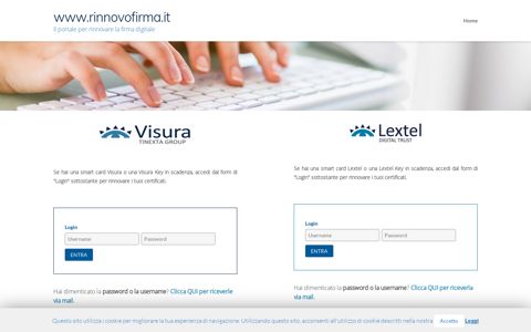 Rinnovo firma digitale - Visura e linea di prodotto Lextel