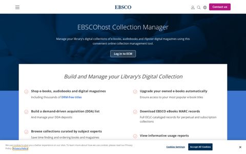 EBSCOhost Collection Manager | ECM | EBSCO