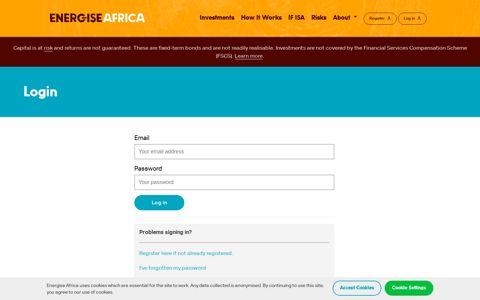 Log In | Energise Africa