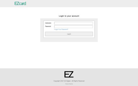Login To Your Account | ezcard.com