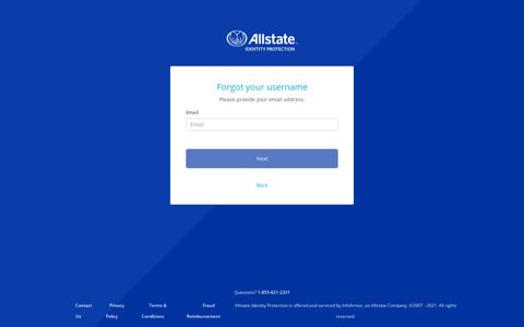 Secure Login - Allstate Identity Protection