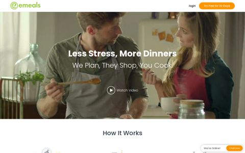 Less Stress, More Dinners - eMeals