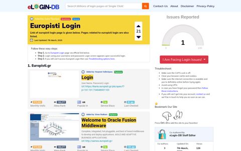 Europisti Login - A database full of login pages from all over ...