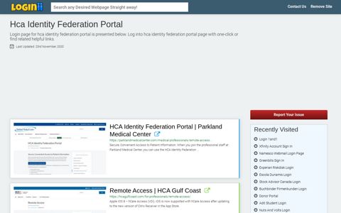 Hca Identity Federation Portal - Loginii.com