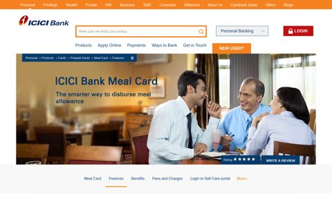 Meal Card - Features | Food and Meal Cards in India | ICICI ...