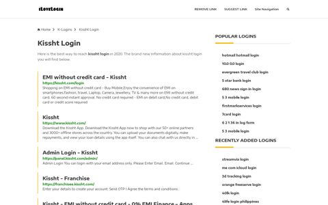 Kissht Login ❤️ One Click Access