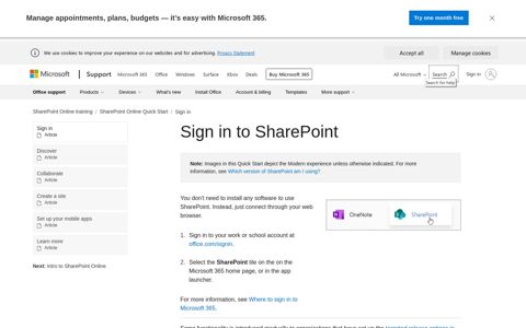 Sign in to SharePoint - SharePoint - Microsoft Support