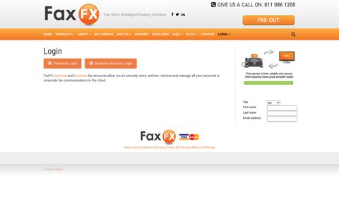 Login | FaxFX