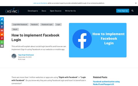 How to implement Facebook Login · LoginRadius Engineering
