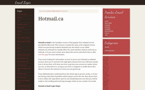 Hotmail.ca Login – Hotmail Canada Mail Sign In - Email Login
