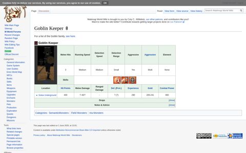 Goblin Keeper - Mabinogi World Wiki