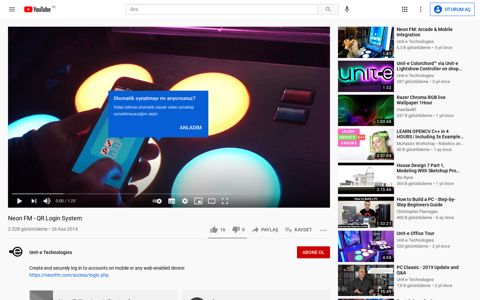 Neon FM - QR Login System - YouTube