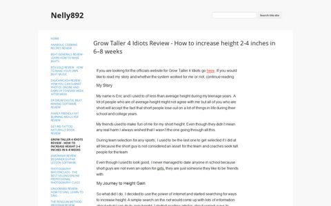 Grow Taller 4 Idiots Review - How to increase height 2-4 ...
