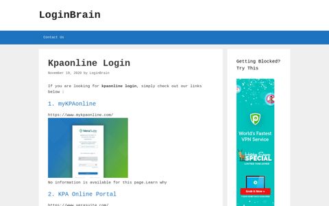 kpaonline login - LoginBrain