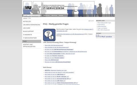 FAQ - Häufig gestellte Fragen - IT-Servicedesk - LMU München