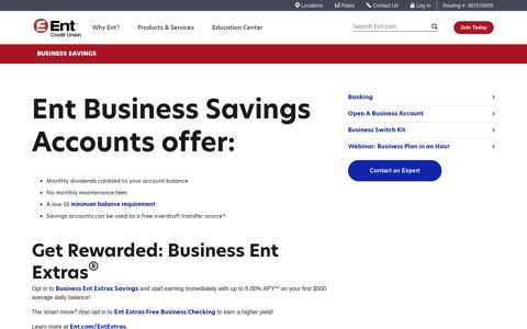 Business Savings | Ent Credit Union