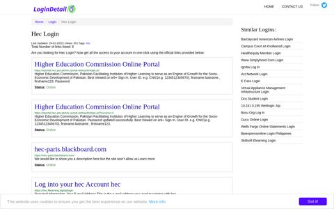 Hec Login Higher Education Commission Online Portal - https ...