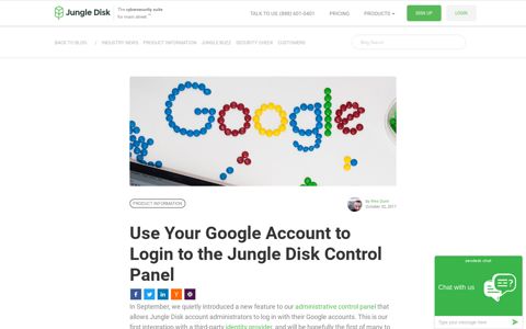 Use Your Google Account to Login to the Jungle Disk Control ...