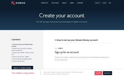 Create your account. | Kinesis - Kinesis money