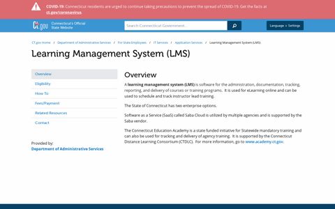 Learning Management System LMS - CT.gov