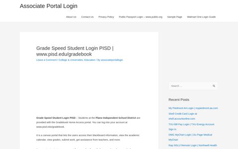 Grade Speed Student Login PISD | www.pisd.edu/gradebook ...