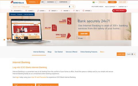Internet Banking |Net Banking | Online Banking ... - ICICI Bank