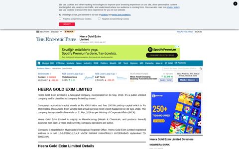Heera Gold Exim Limited - The Economic Times