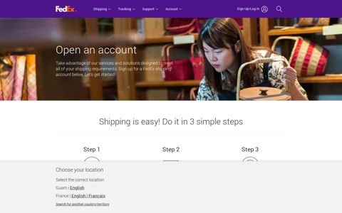 Open Shipping Account | FedEx Guam