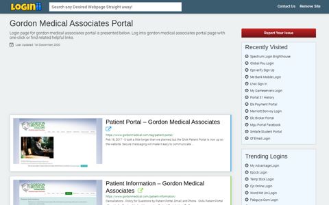 Gordon Medical Associates Portal - Loginii.com