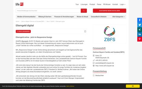 Elterngeld digital, Zentrum Bayern Familie und Soziales(ZBFS ...
