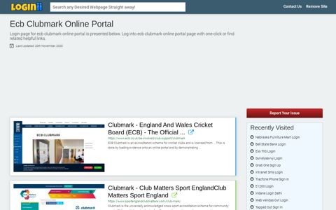 Ecb Clubmark Online Portal - Loginii.com