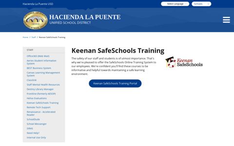 Keenan SafeSchools Training