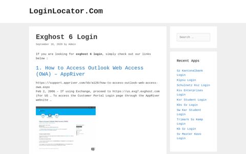Exghost 6 Login - LoginLocator.Com