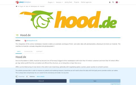 Hood.de | Markets | plentyMarketplace
