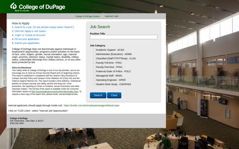 College of DuPage Careers
