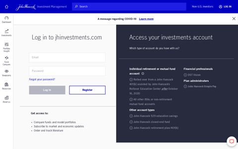 Log in to jhinvestments.com - John Hancock Investment ...