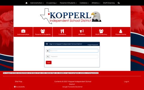 Site Administration Login - Kopperl Independent School District